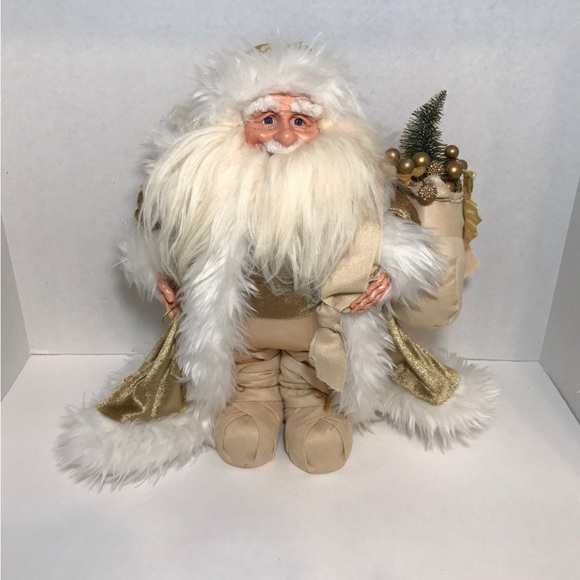 The Ganz Cottage Vintage Gold Santa Claus 12" Holiday Christmas Decor - Picture 10 of 10